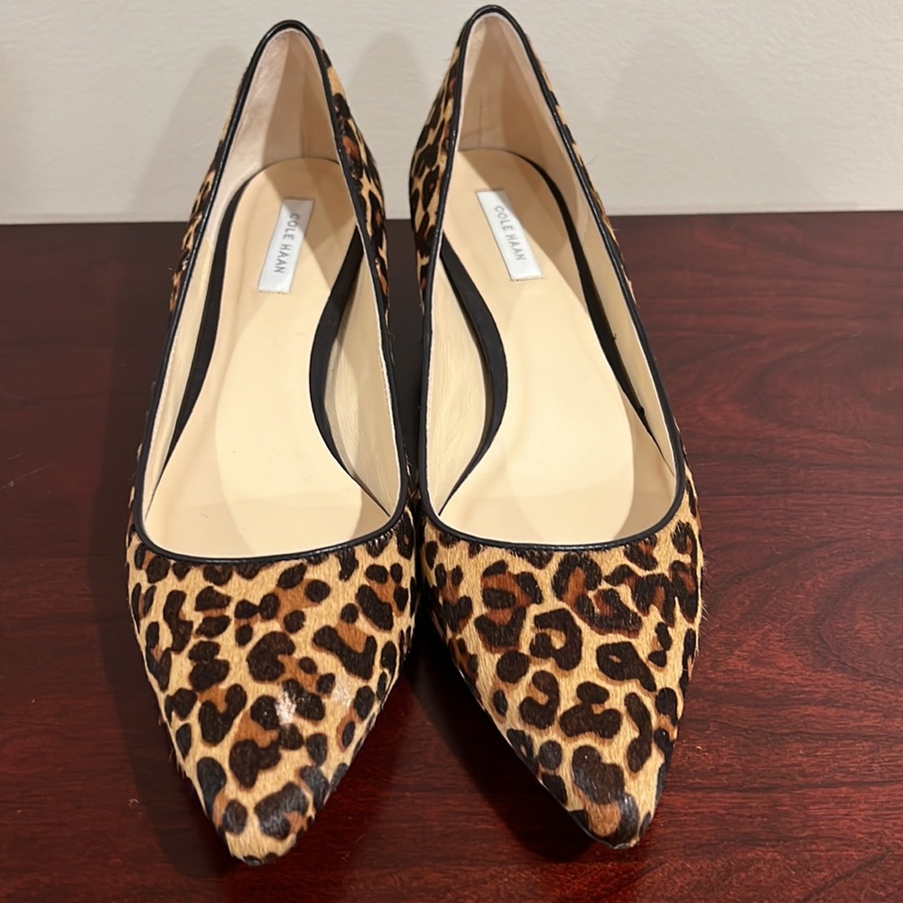 Cole Haan size 7.5 Women’s Cheetah Wedges - Picture 2 of 5